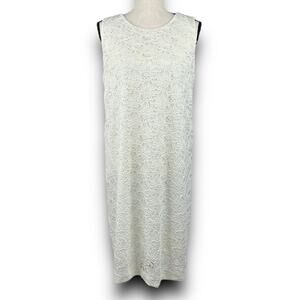 Pietro Brunelli Milano Sleeveless Lace Maternity Dress White Cream Size Medium